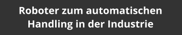 Roboter zum automatischen Handling in der Industrie